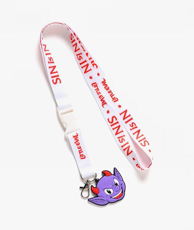 Little Evil Sin Is In White Lanyard - Little Evil