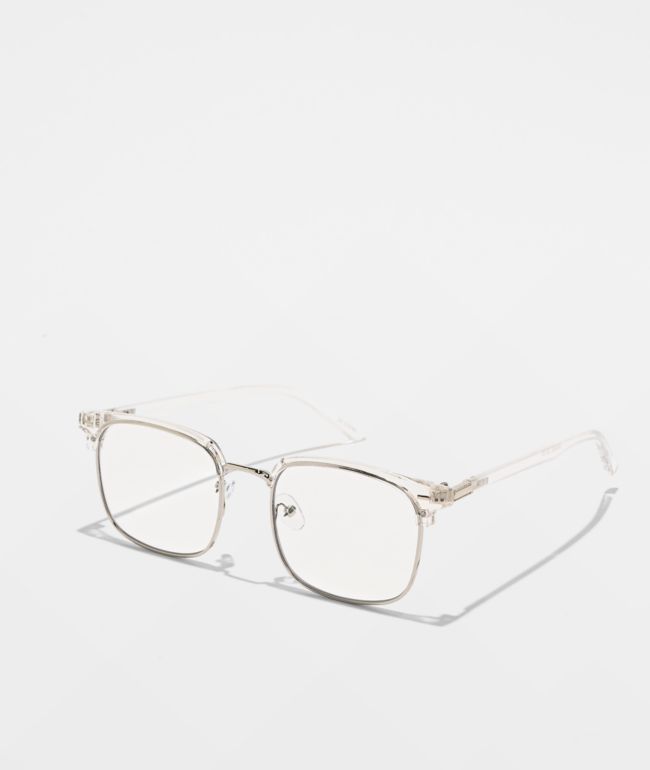 Club Round Clear Glasses Clear Retro-Vintage Thin Round Eyeglasses Lemon main image 1