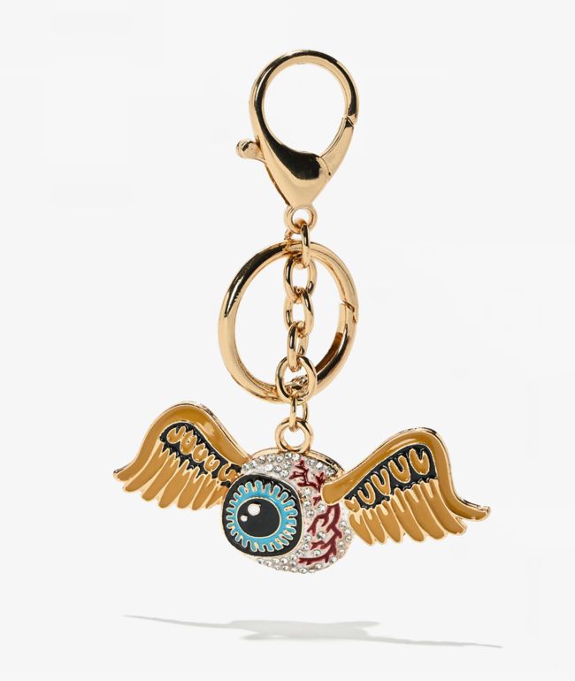 Von Dutch Flying Eyeball Rhinestone Bag Charm - Von Dutch