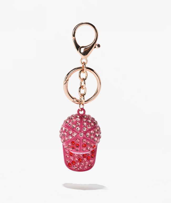 Von Dutch Pink Hat Rhinestone Bag Charm - Von Dutch