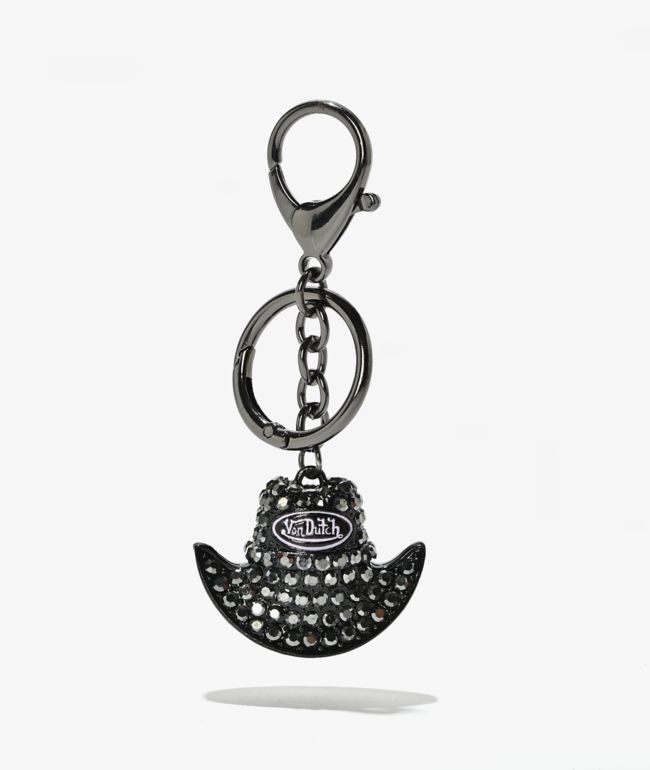 Von Dutch Cowboy Hat Rhinestone Bag Charm - Von Dutch