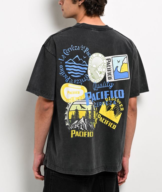 Pacifico Land Black Wash T-Shirt - Pacifico