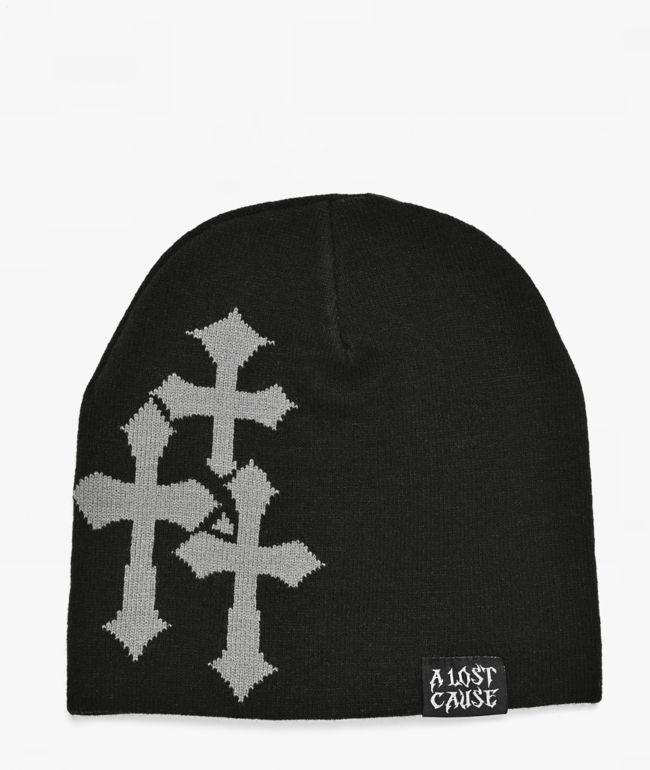A Lost Cause Crusade Black Skully Beanie - A Lost Cause