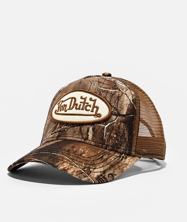 Von Dutch x Realtree Brown Camo Trucker Hat - Von Dutch