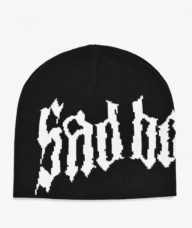 $AD BOYZ by Junior H Black Skully Beanie - SAD BOYZ