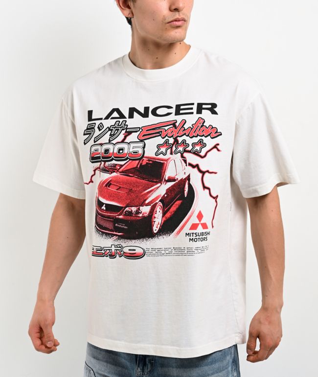 Mitsubishi Lancer Evolution 2005 White T-Shirt - Mitsubishi