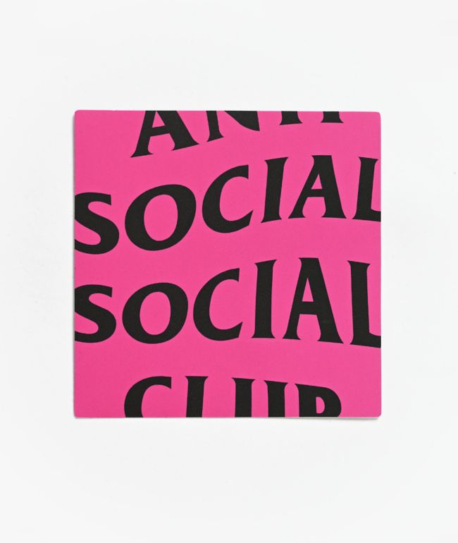 Anti Social Social Club Pink & Black Sticker - Anti Social Social Club