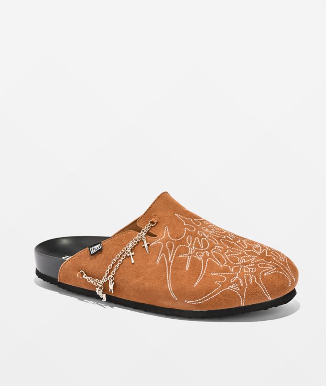 Learn To Forget Cyberchain Brown Mule Sandals - LTF