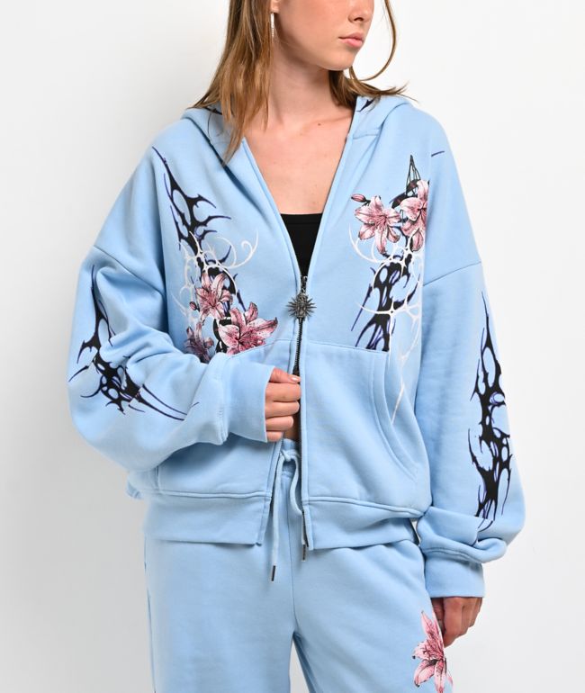 Vitriol Lenexa Blue Wash Body Bag Zip Hoodie - Vitriol