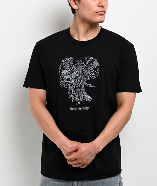 Sci-Fi Fantasy Angel Black T-Shirt - Sci-fi Fantasy
