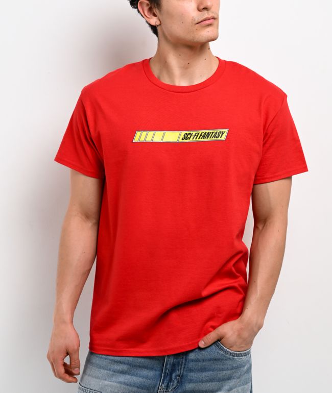 Sci-Fi Fantasy Quick Stripe Red T-Shirt - Sci-fi Fantasy