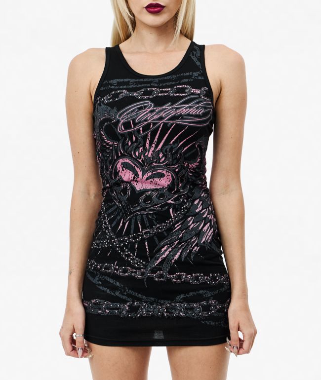 Insomnia Visuals Chains Black Tank Dress - Insomnia Visuals