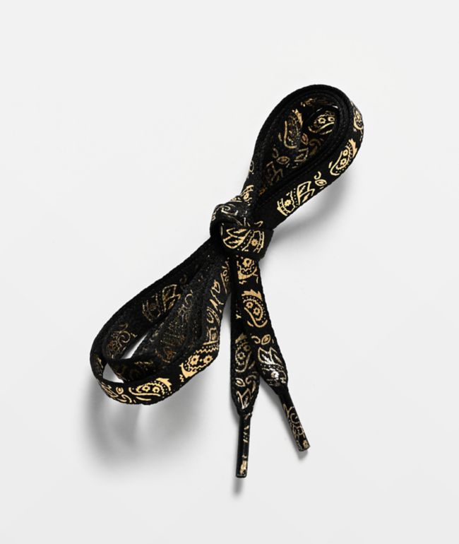 Ella Shea Bandana Black & Gold 54" Shoe Laces - Ella Shea