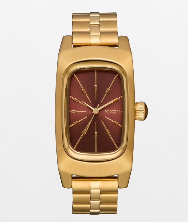 Nixon Frankie Mid Century, Gold & Cognac Analog Watch - Nixon Watches