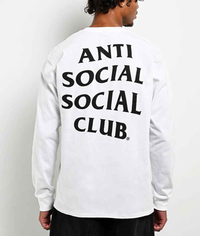 Anti Social Social Club Mind Games White Long Sleeve T-Shirt - Anti Social Social Club
