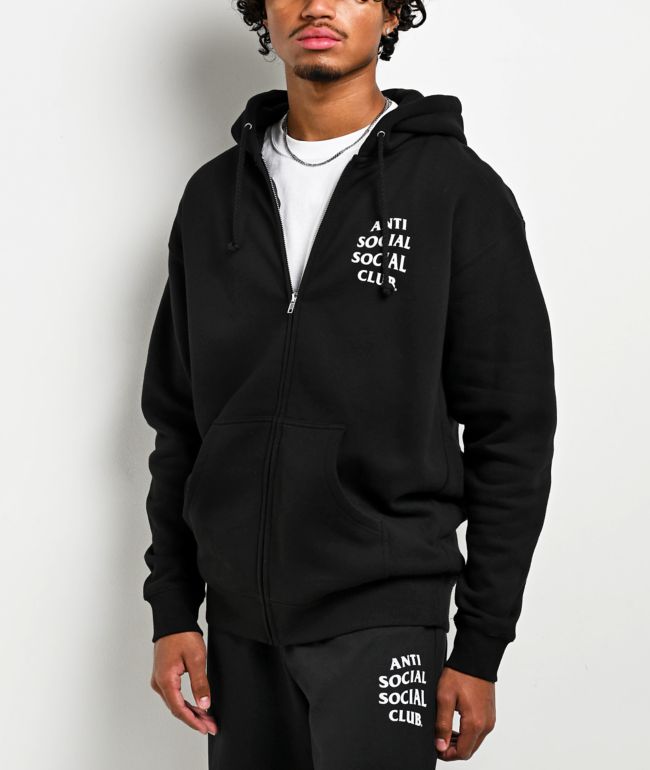 Anti Social Social Club Mind Games Black Zip Hoodie - Anti Social Social Club