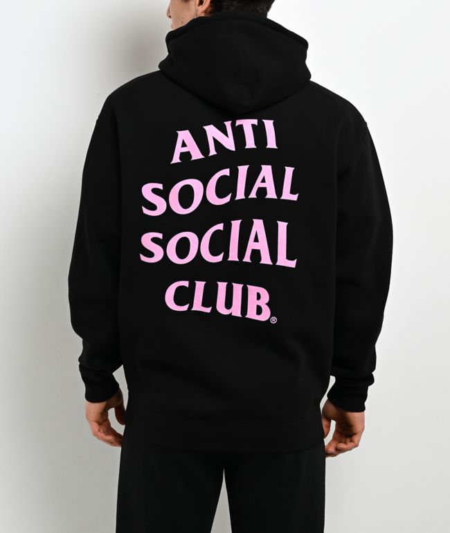Anti Social Social Club Mind Games Black & Pink Zip Hoodie - Anti Social Social Club