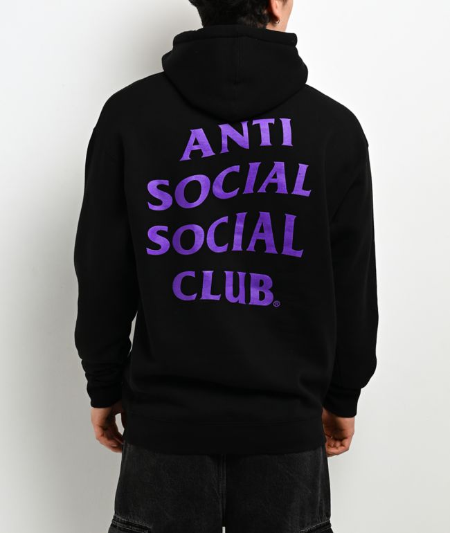Anti Social Social Club Mind Games Black & Purple Hoodie - Anti Social Social Club