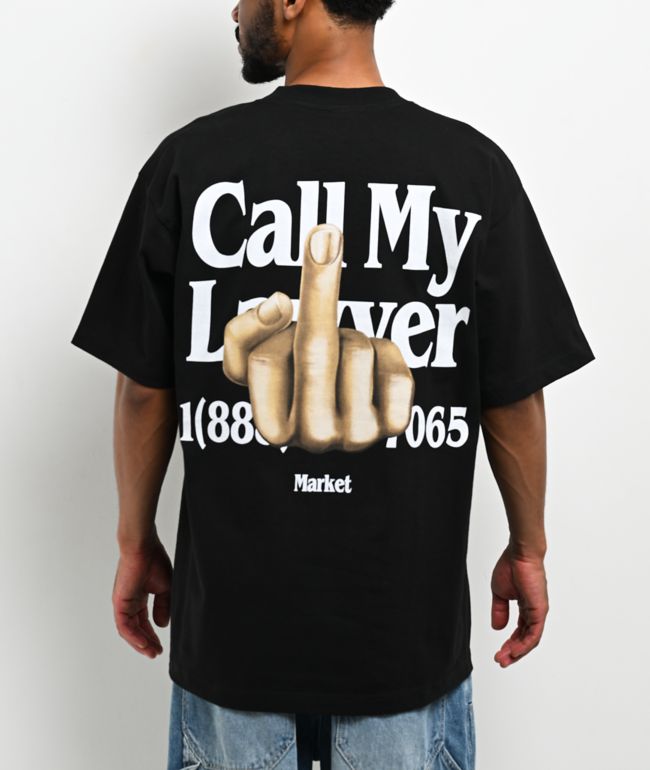 Market Studios Flip The Bird Black T-Shirt - Market Studios
