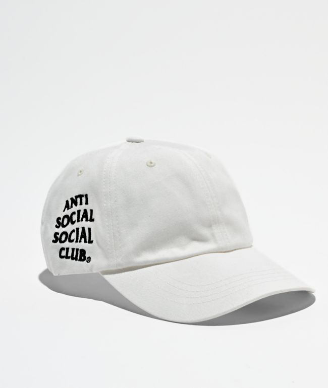 AntiSocialSocialClub Mind Games White Strapback Hat - Anti Social Social Club