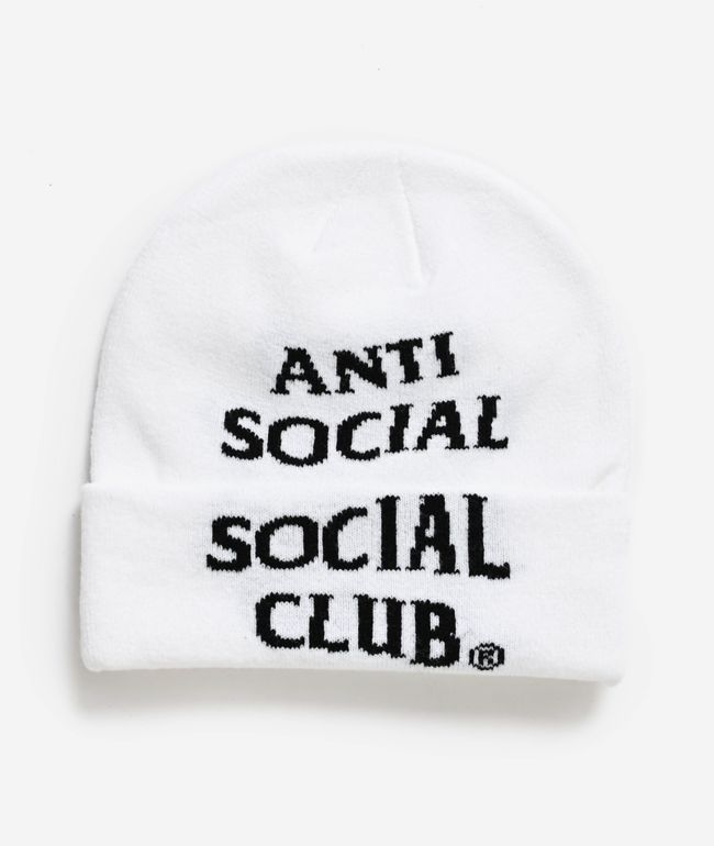 Anti Social Social Club Classic Mind Games White Beanie - Anti Social Social Club