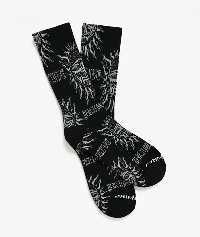 Primitive x Sublime Day Shift Black Crew Socks - Primitive