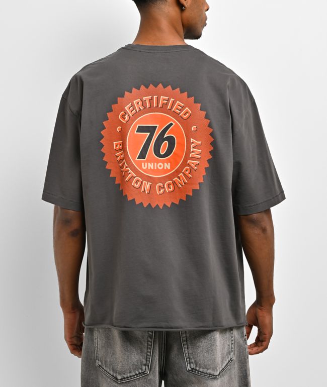Brixton x 76 Certified Charcoal Boxy T-Shirt - Brixton