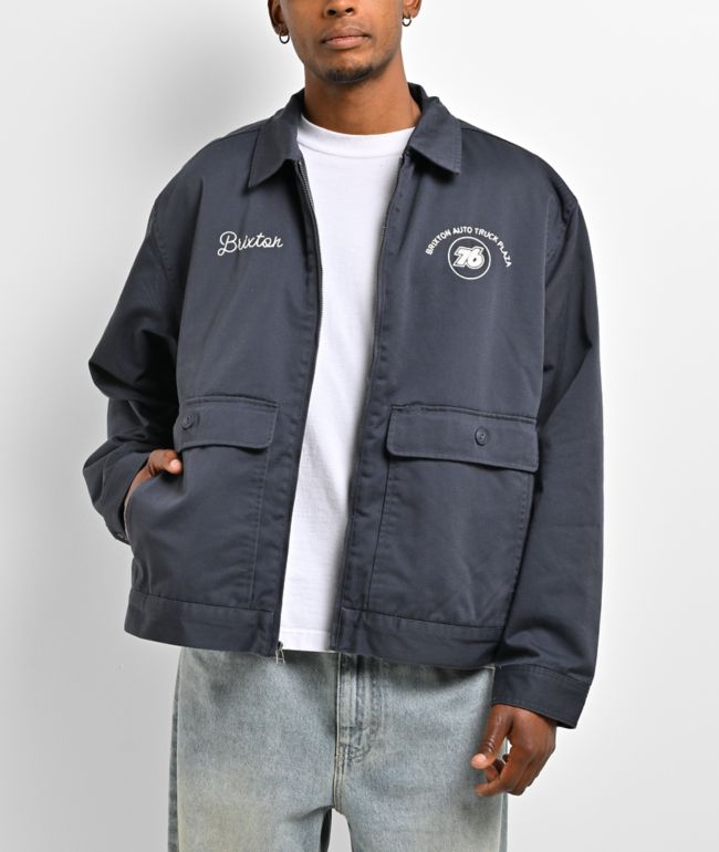 Brixton x 76 Navy Boxy Mechanic Jacket - Brixton