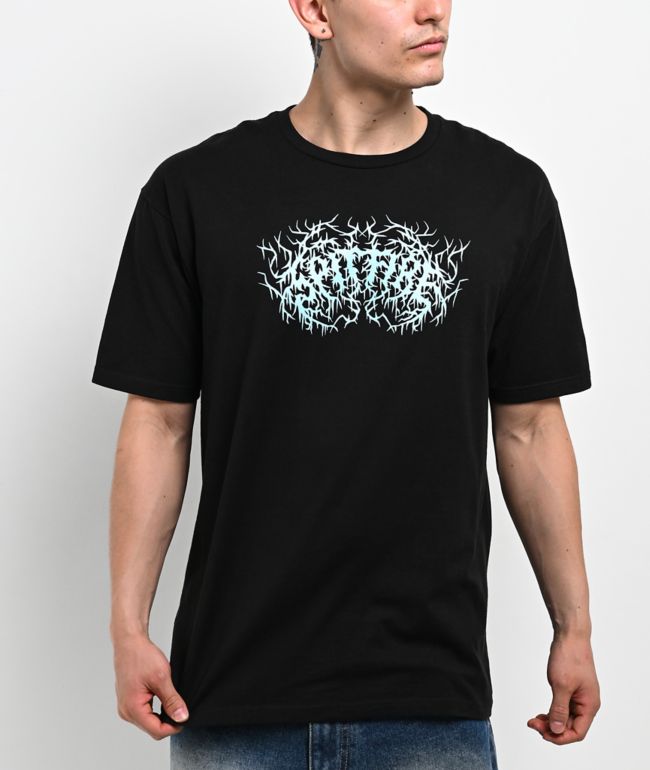 Spitfire Deathmask Glow In The Dark Black T-Shirt - Spitfire