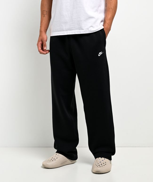 Nike Club Open Hem Black Sweatpants - Nike