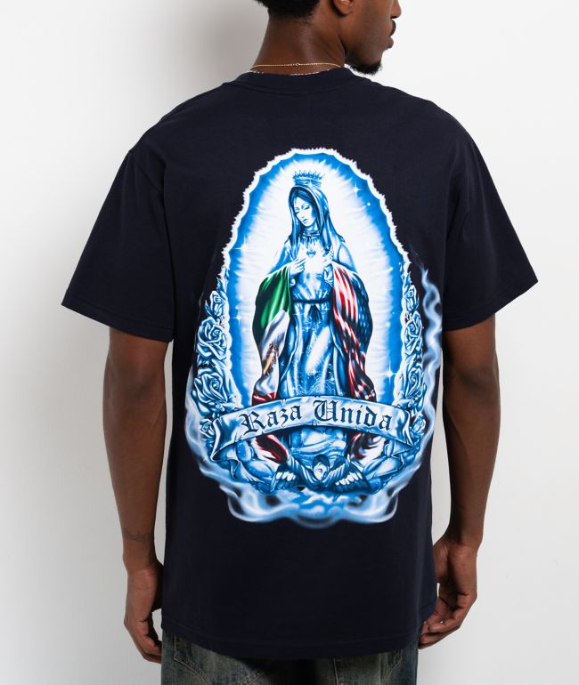 DGA Aztlan Raza De Virgen Navy T-Shirt - DGA