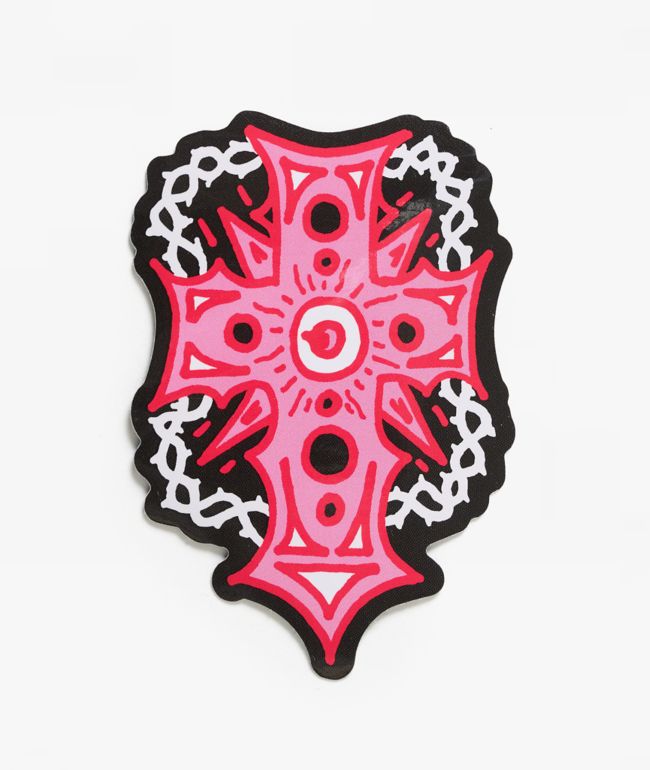 WHADAFUNK Barbed Wire Cross Sticker - Whadafunk