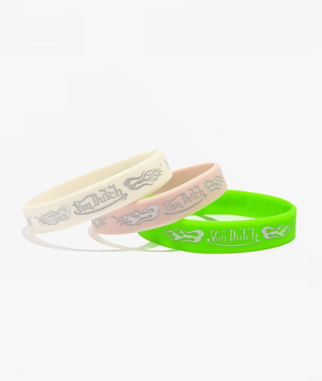 Von Dutch Y2K Flames Assorted 3 Pack Bracelets - Von Dutch