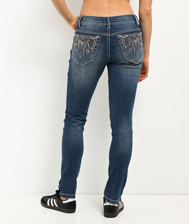 Ninth Hall Amiyah Blue Wash Skinny Jeans - Ninth Hall