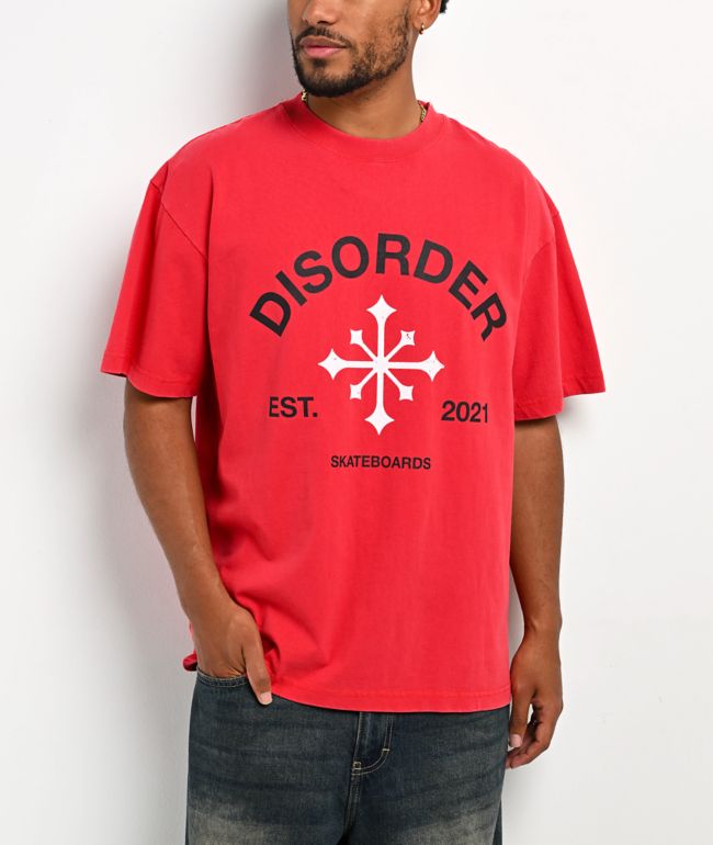 Disorder EST 2021 Red T-Shirt - Disorder Skateboards