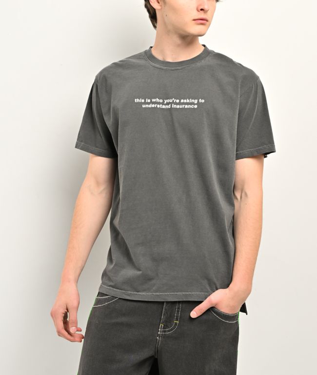 A.LAB Understand Insurance Grey Wash T-Shirt - A.LAB