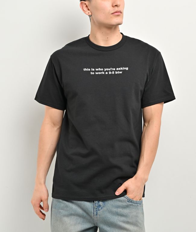 A.LAB 9 To 5 BTW Black T-Shirt - A.LAB