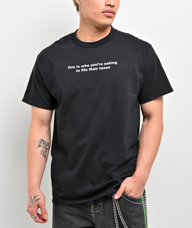 A.LAB File Taxes Black T-Shirt - A.LAB