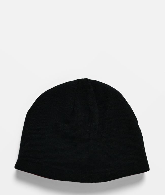 Empyre Koda Black & Pomegranate Reversible Skully Beanie - Empyre