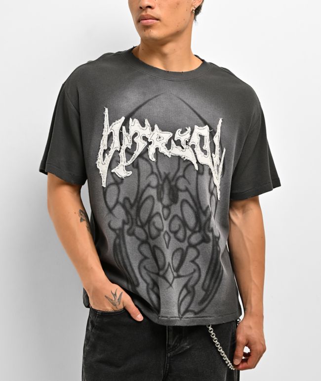 Vitriol Crab Decay Grey Wash Thermal T-Shirt - Vitriol