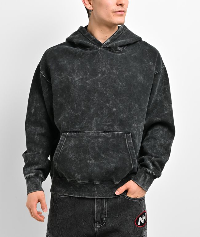 Ninth Hall Fundamentals Static Black Wash Boxy Hoodie - Ninth Hall