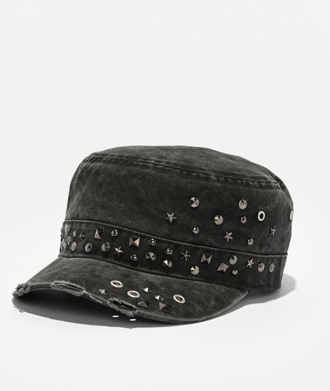 Vitriol Viggo Distressed Black Military Hat - Vitriol