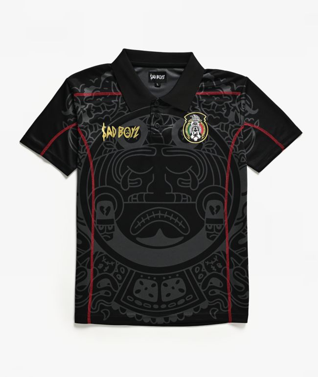 $AD BOYZ by Junior H Kids V2 Black Soccer Jersey - SAD BOYZ