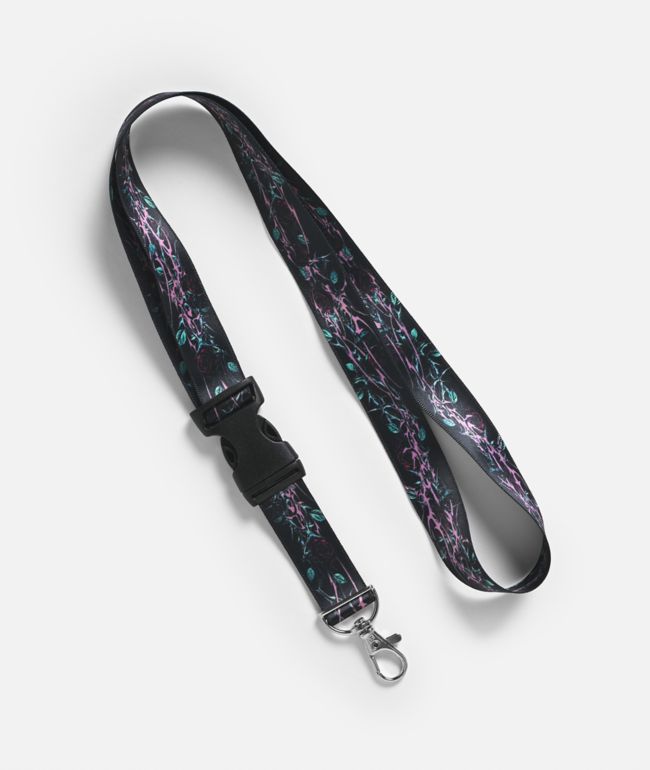 Insomnia Visuals Roses Black Lanyard - Insomnia Visuals
