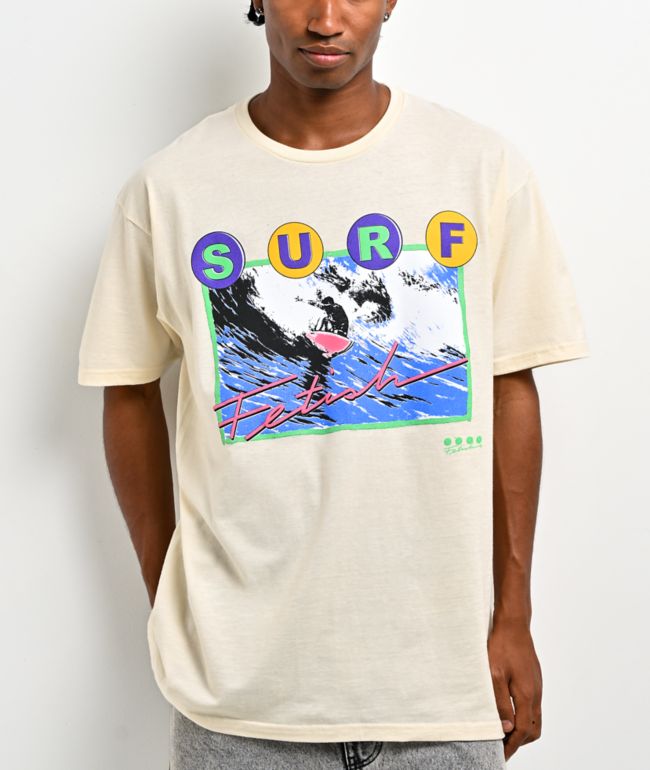 Surf Fetish Wave Off White T-Shirt - Cross Colours
