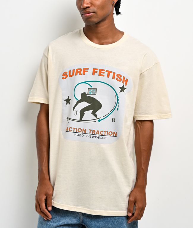 Surf Fetish Action Traction Off White T-Shirt - Cross Colours