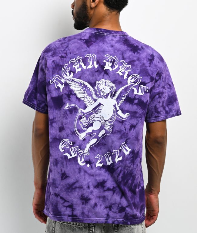 Dern Bros Cherub Purple Tie Dye T-Shirt - Dern Bros