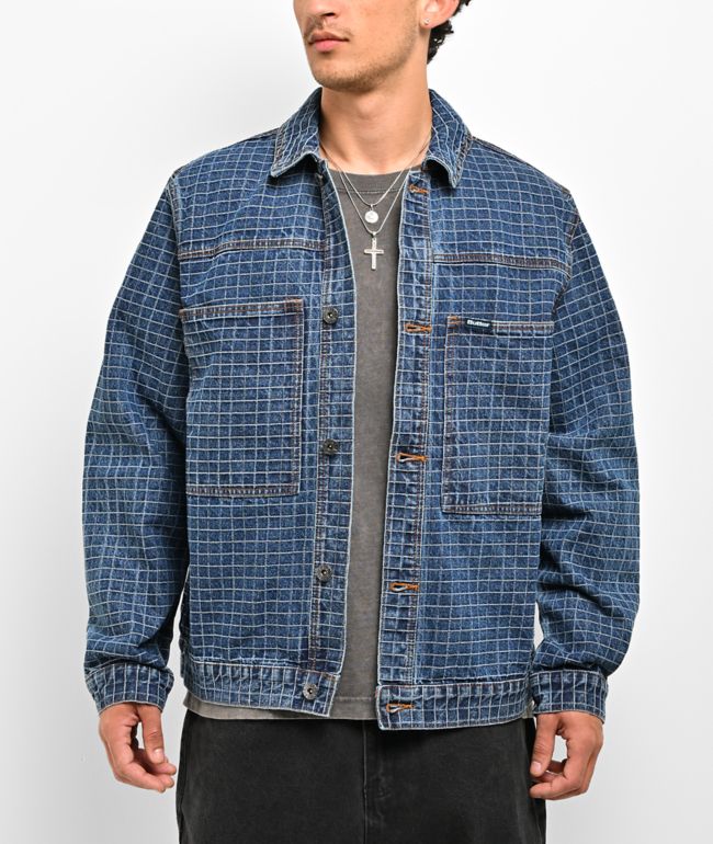 Butter Goods Grid Blue Denim Jacket - Butter Goods