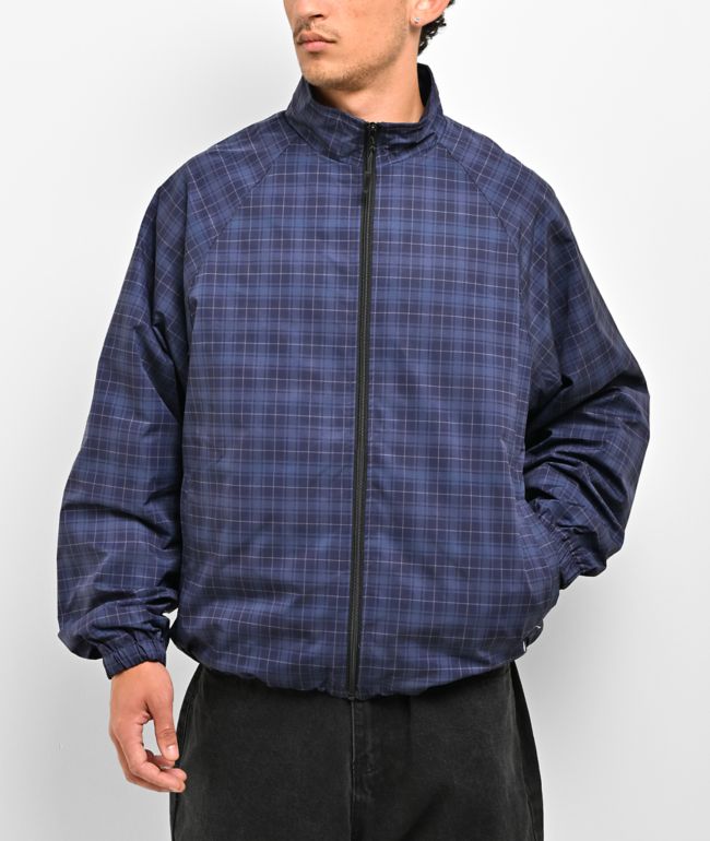 Butter Goods Plaid Navy Nylon Jacket - Butter Goods