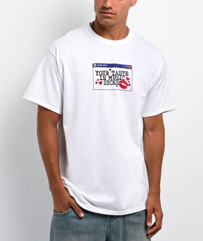 A.LAB Your Taste In Music White T-Shirt - A.LAB